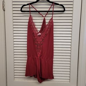 Victoria's Secret soft maroon romper nighty size extra small